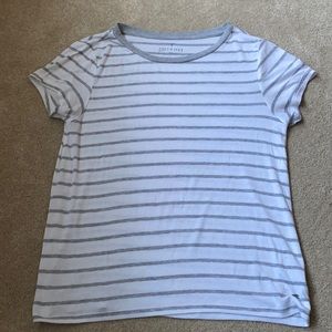 White Striped Short Sleeve Shirt